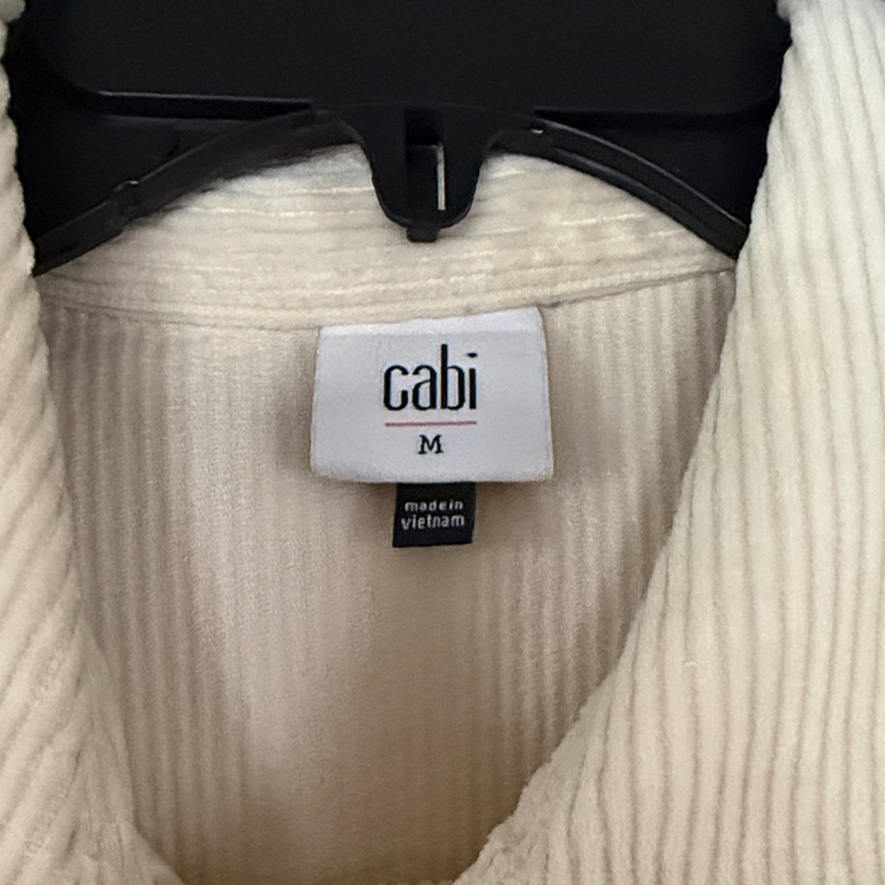 CAbi Ivory Corduroy Utility Jacket Sz.M - Picture 2 of 7
